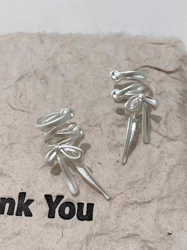 Balletcore Tie Up Bow Cuff Earring