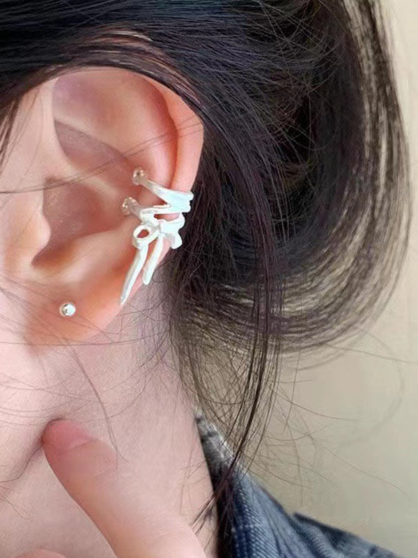 Balletcore Tie Up Bow Cuff Earring