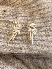 Balletcore Tie Up Bow Cuff Earring