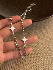 Silver Star Patchwork Necklace