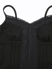 Lace stitching V Neck Cami Top