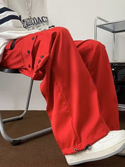 Men's Plain Casual Loose Cargo Pants