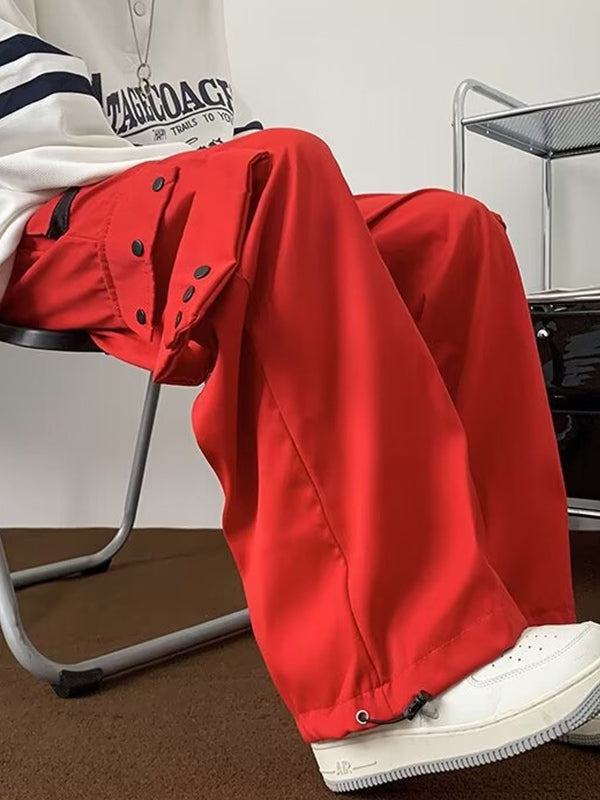 Men's Plain Casual Loose Cargo Pants