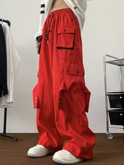 Men's Plain Casual Loose Cargo Pants