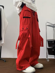 Men's Plain Casual Loose Cargo Pants