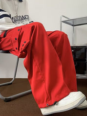 Men's Plain Casual Loose Cargo Pants