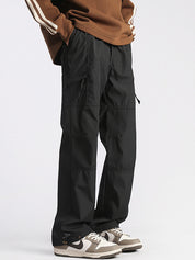 Men's Plain Casual Straight Cargo Pants