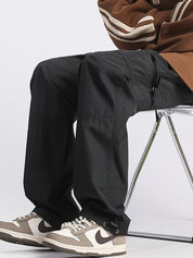 Men's Plain Casual Straight Cargo Pants