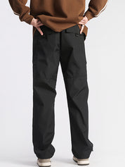 Men's Plain Casual Straight Cargo Pants
