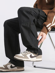 Men's Plain Casual Straight Cargo Pants