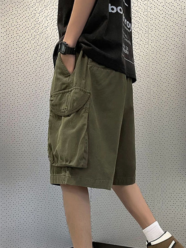 Men's Retro Big Pocket Casual Shorts