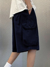 Men's Retro Big Pocket Casual Shorts