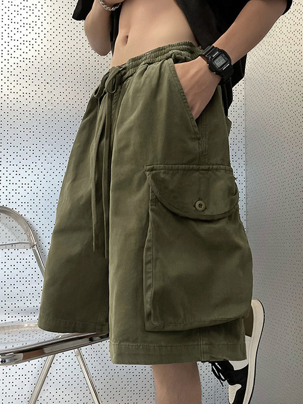 Men's Retro Big Pocket Casual Shorts