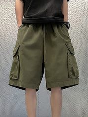Men's Retro Big Pocket Casual Shorts