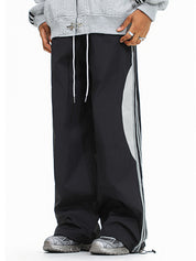 Men's Contrast Stripe Sports Straight Leg Pants
