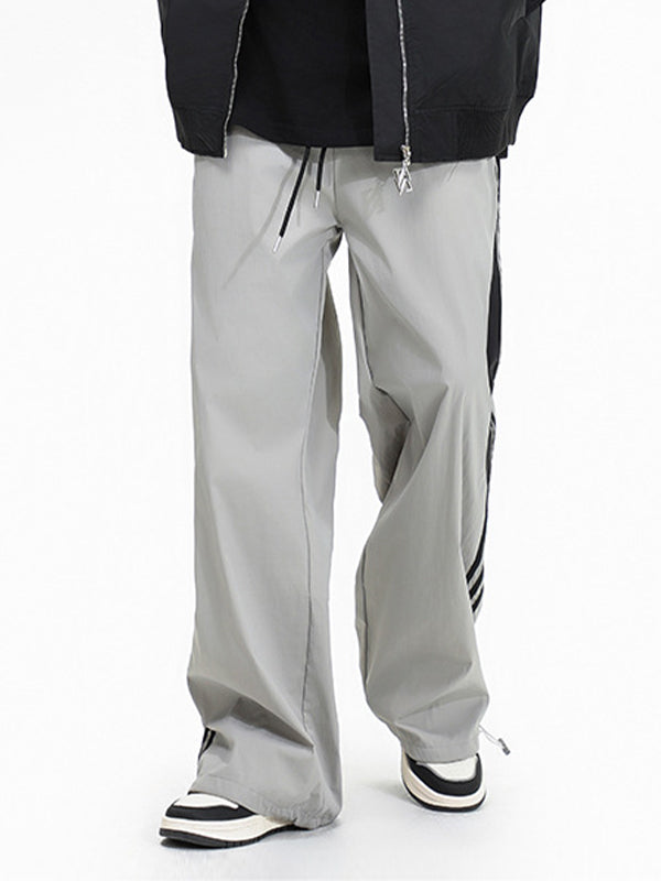 Men's Contrast Stripe Sports Straight Leg Pants