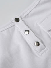 Plain Crewneck Button Up Tank Top