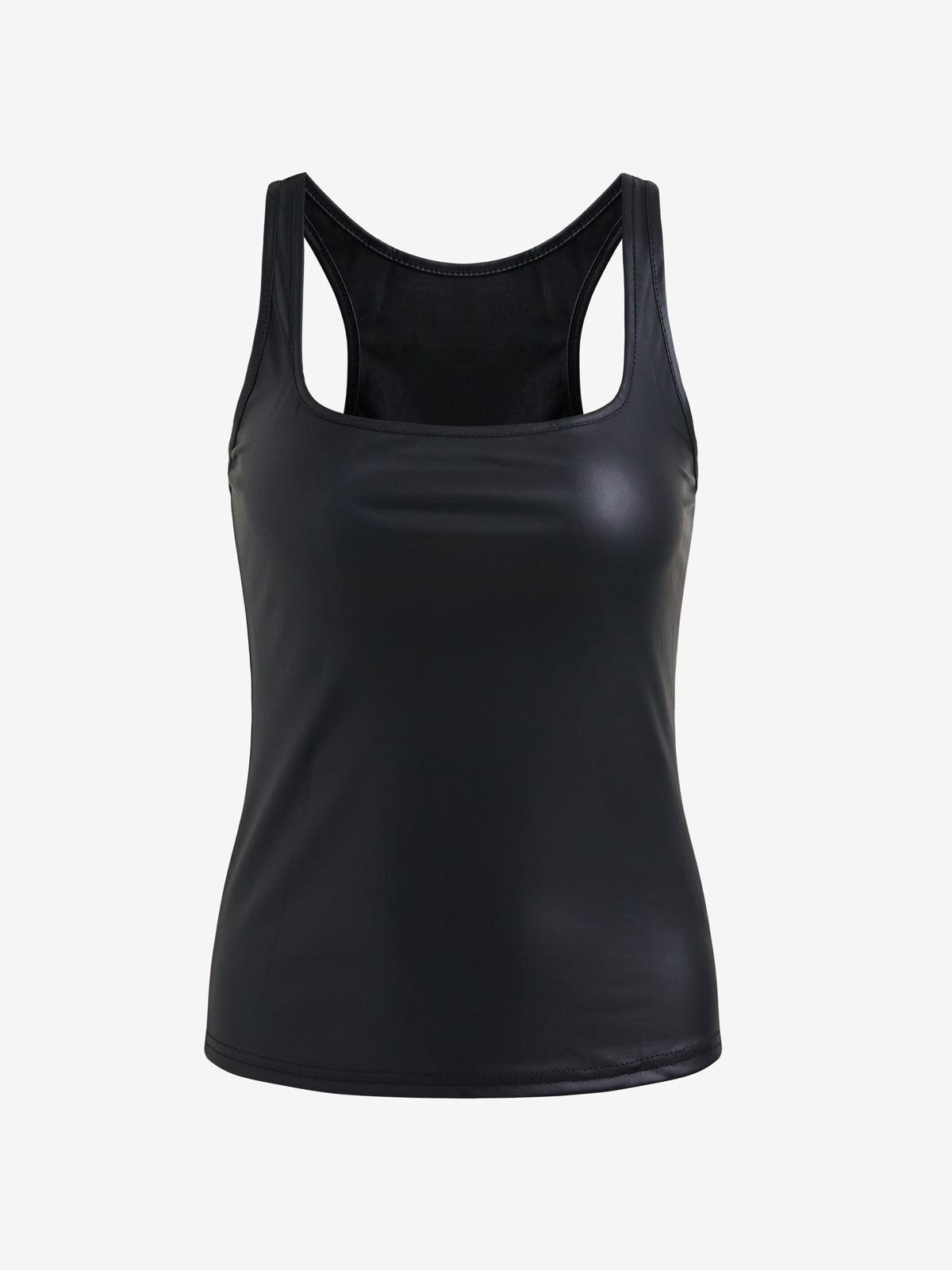 Plain Square Neck Casual Tank Top