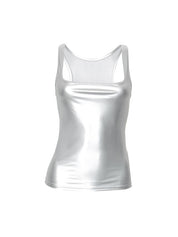Plain Square Neck Casual Tank Top