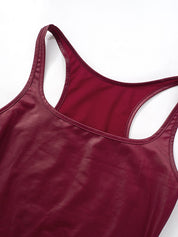 Plain Square Neck Casual Tank Top