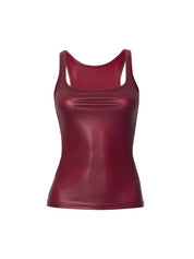 Plain Square Neck Casual Tank Top