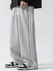 Men's Plain Loose Casual Straight Sweatpants