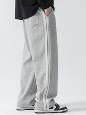 Men's Plain Loose Casual Straight Sweatpants