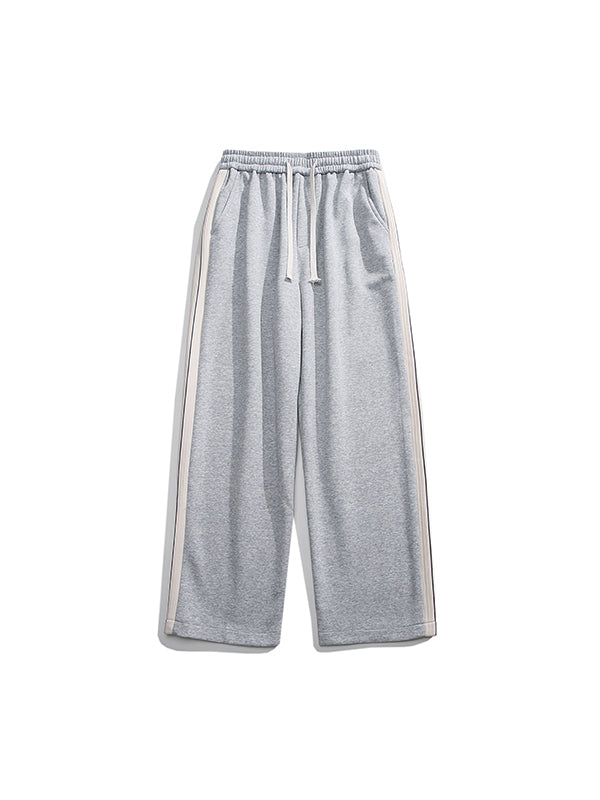 Men's Plain Loose Casual Straight Sweatpants