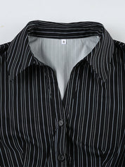 Vintage Stripe Slim Fit Long Sleeves Shirts