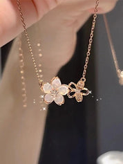 Golden Cherry Blossom Necklace