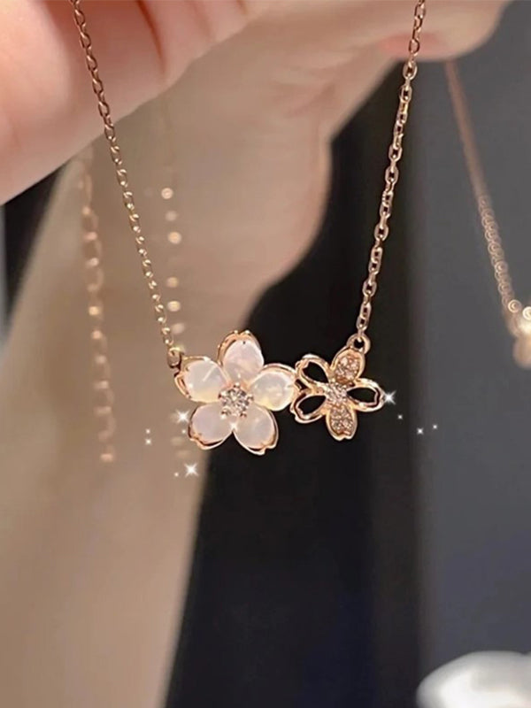 Golden Cherry Blossom Necklace