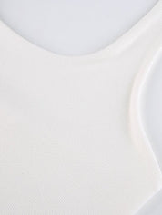 Halter Neck Rib Crop Tank Top