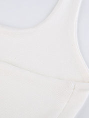 Halter Neck Rib Crop Tank Top
