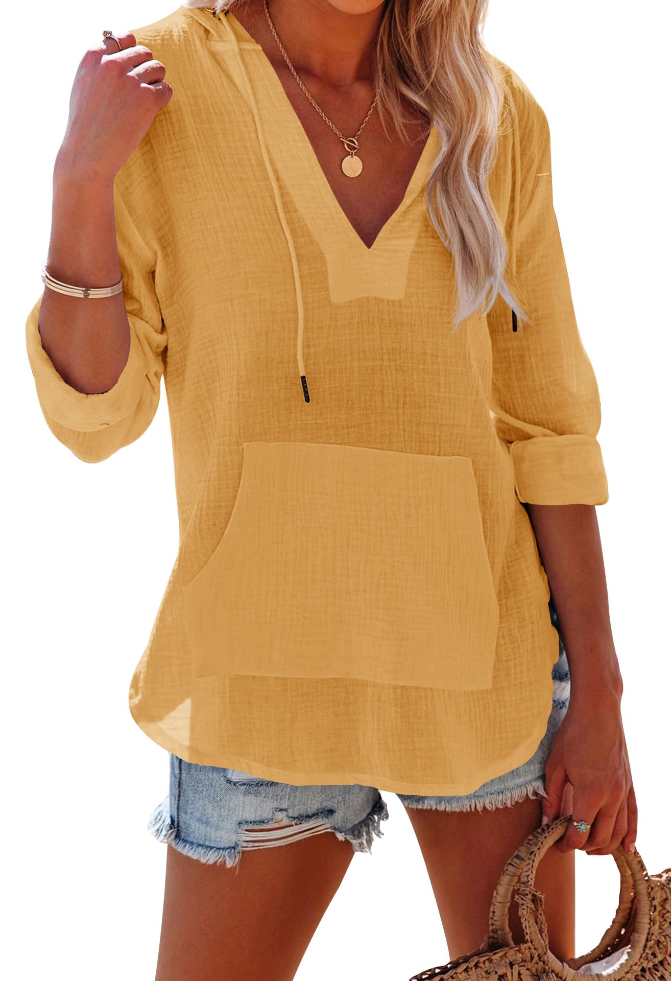 Women's V Neck Beach Cover Up