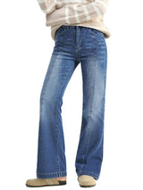 High Waisted Bootcut Flare Denim Pants