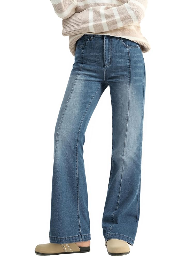 High Waisted Bootcut Flare Denim Pants