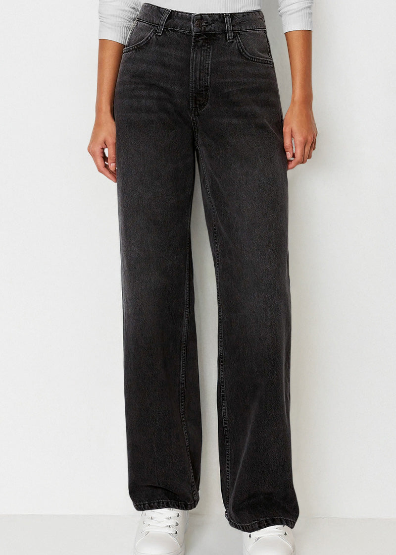 Comfort-Flex Wide Leg Denim Jeans