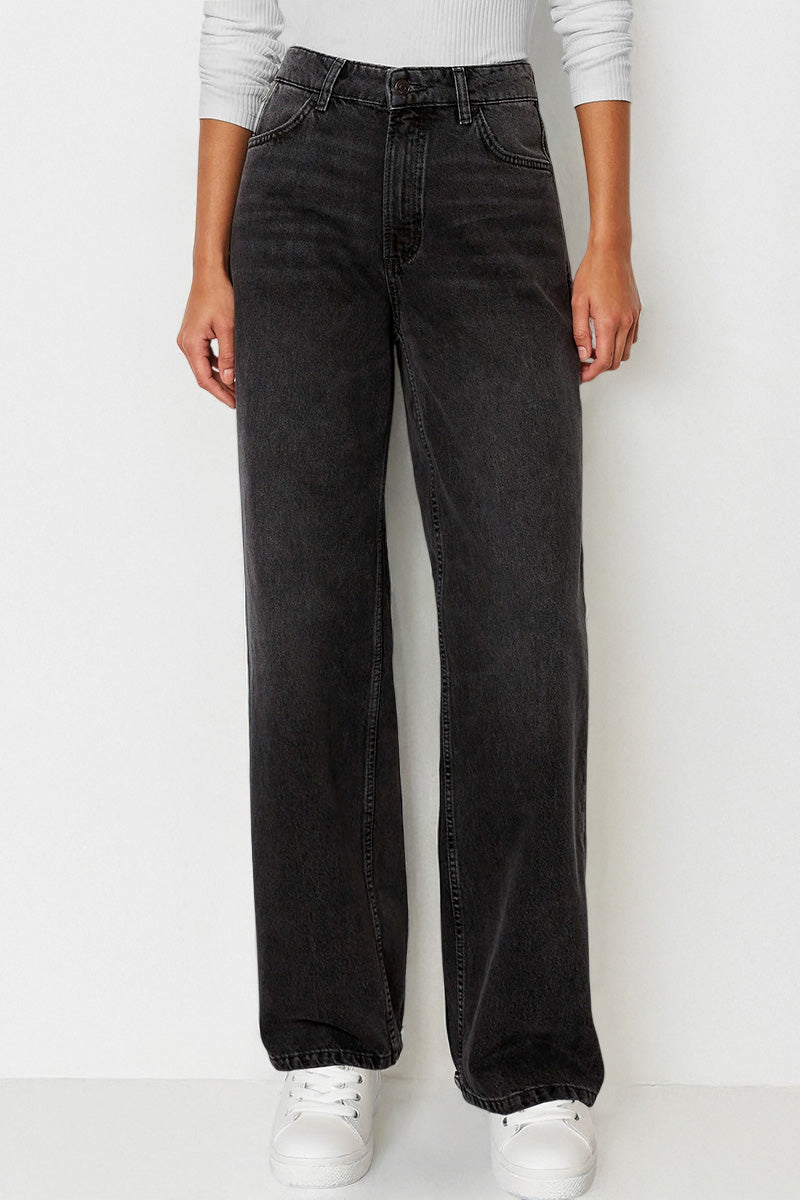 Comfort-Flex Wide Leg Denim Jeans