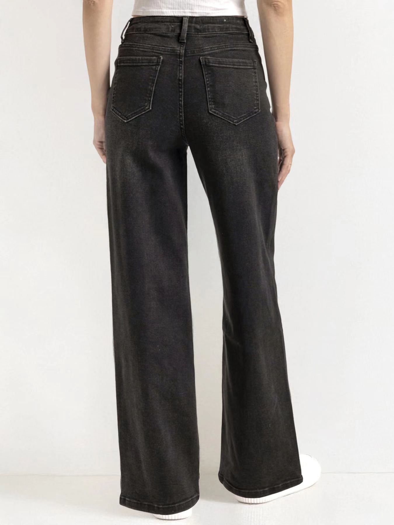 Comfort-Flex Wide Leg Denim Jeans