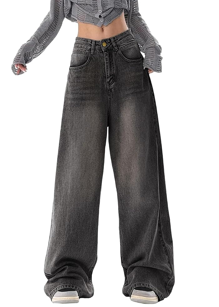 Vintage Oversized High Waisted Baggy Wide Leg Denim Pants