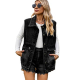 Vintage Y2K Baggy Pocket Sleeveless Denim Vest