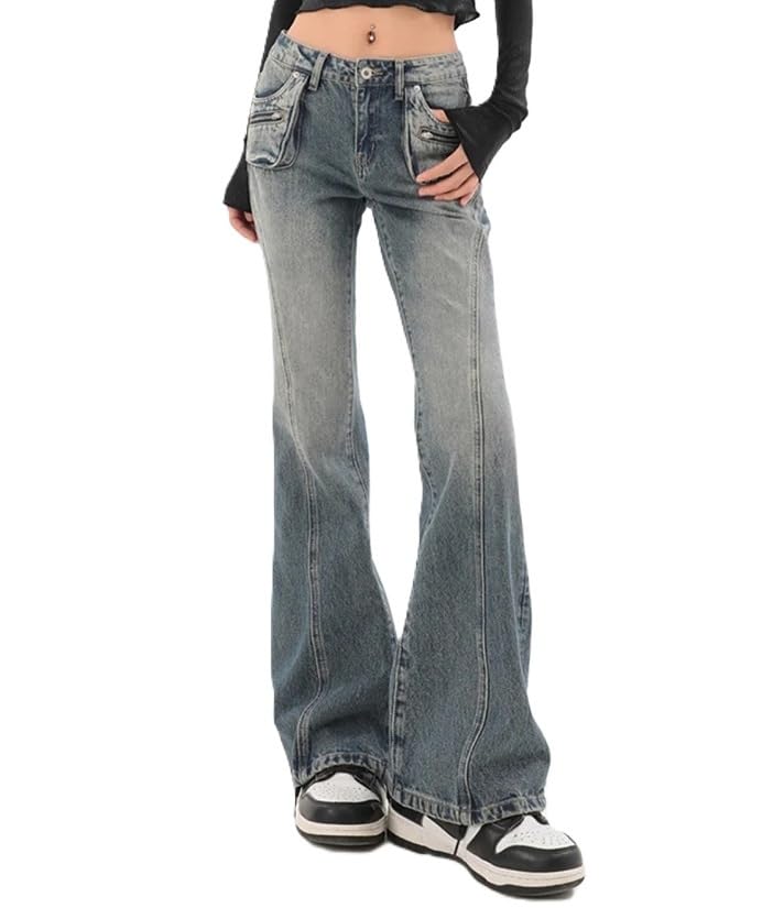 Mid-Low Rise Flare Jeans