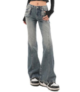 Mid-Low Rise Flare Jeans