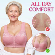 Front Closure Breathable Cotton Lifting Bra