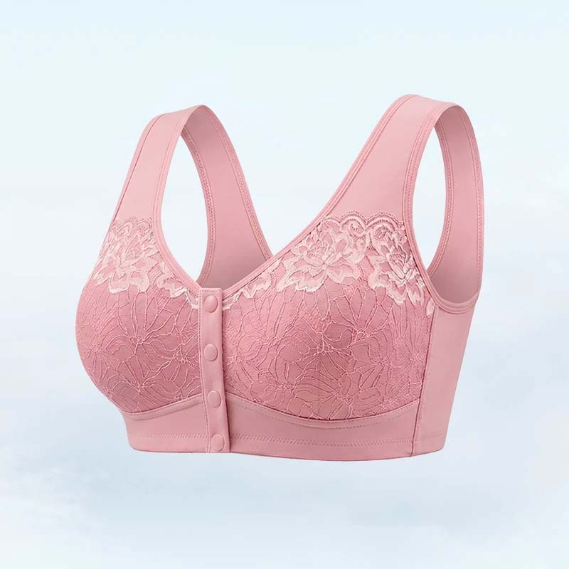 Front Closure Breathable Cotton Lifting Bra