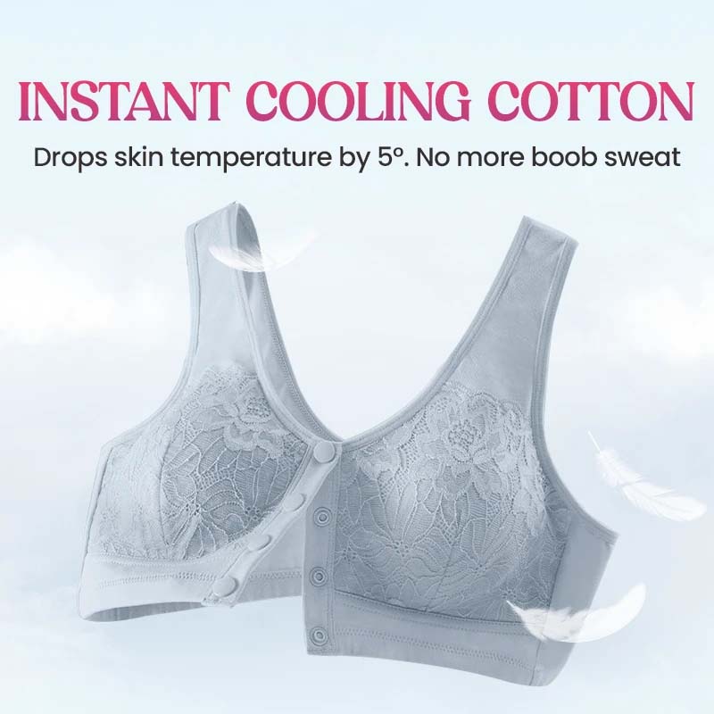 Front Closure Breathable Cotton Lifting Bra