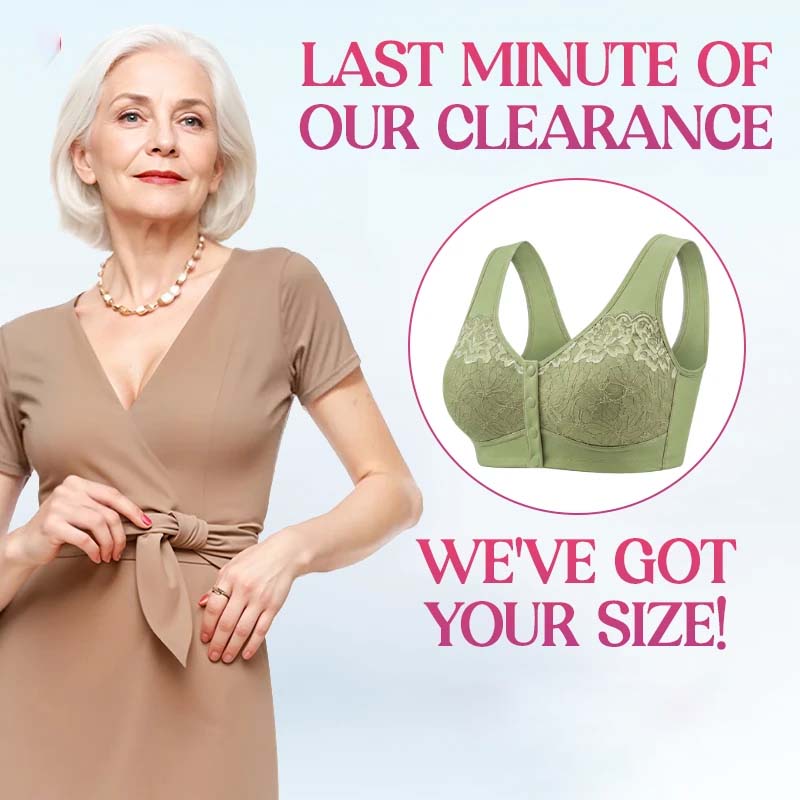 Front Closure Breathable Cotton Lifting Bra