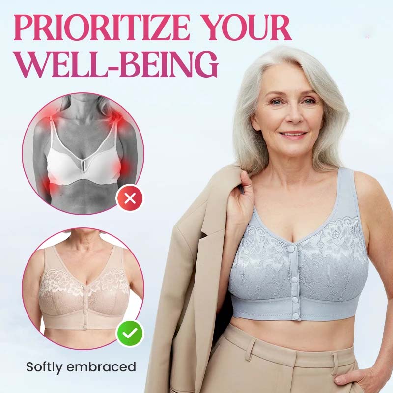 Front Closure Breathable Cotton Lifting Bra