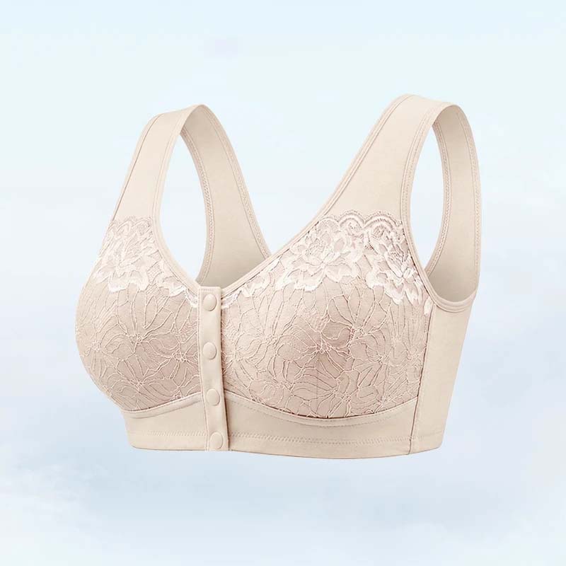 Front Closure Breathable Cotton Lifting Bra
