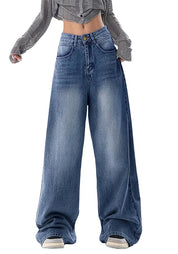 Vintage Oversized High Waisted Baggy Wide Leg Denim Pants